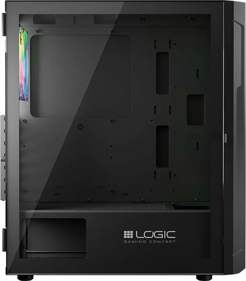 Kasë Logic Concept Aramis ARGB (AT-ARAMIS-10-0000000-0002) Midi Tower ATX/mATX, x4 ventilatorë 120mm ARGB, x7 slote PCIe, tempered glass, e zezë