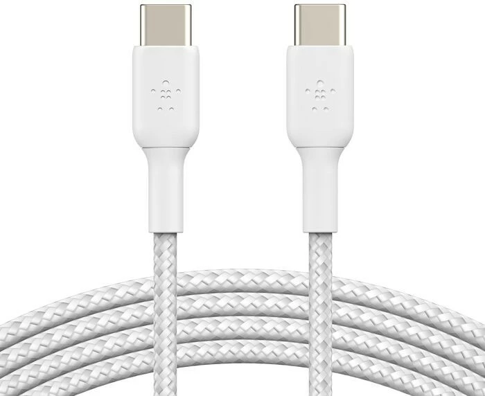 Kabllo USB-C Belkin CAB004BT2M, 2m, 2 copë, najlon, e bardhë