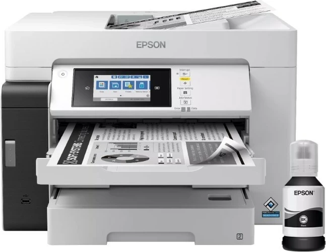 Printer multifunksional Epson EcoTank Pro M15180, A4, Wi‑Fi/Ethernet, duplex, bardhë e zi, i bardhë