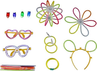 Set glow sticks RealPower 495549, 200 copë, multikolor