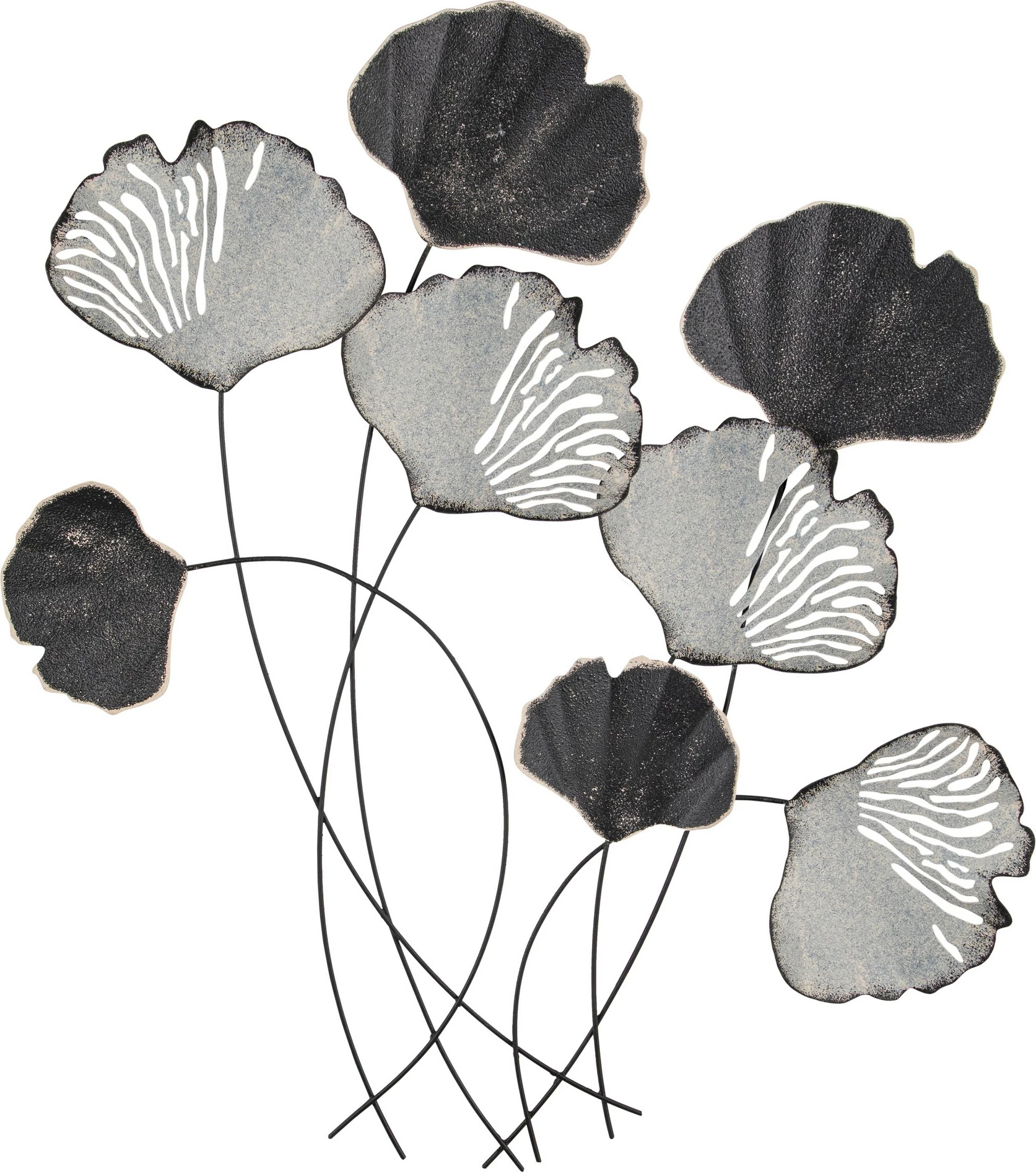 Aksesor dekorativ metalik për mur, Wallity Vuzuh 2, shumëngjyrësh, 76x5x70cm
