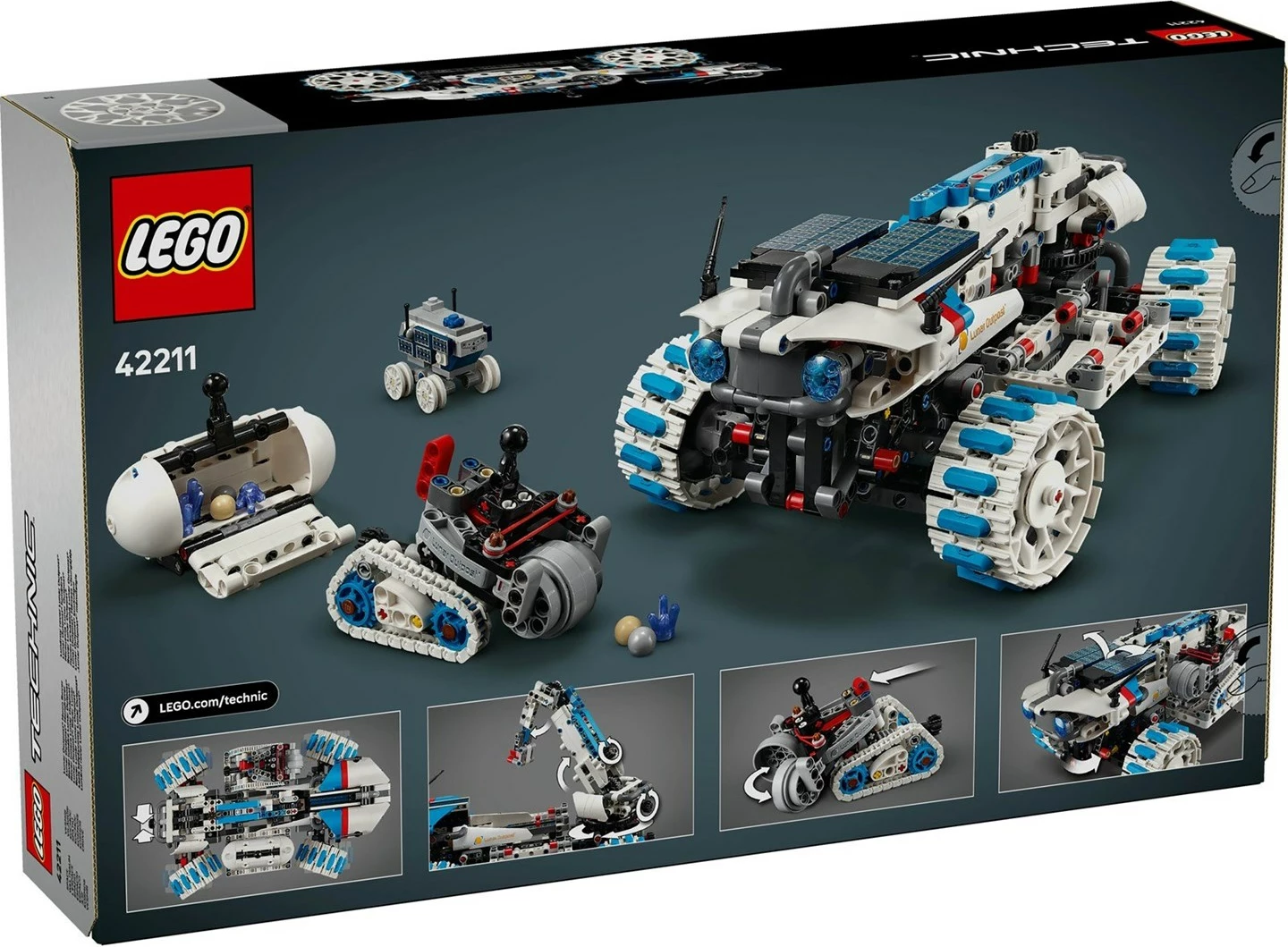 Set LEGO Technic Lunar Outpost Moon Rover 42211, 1082 pjesë, për fëmijë 10+