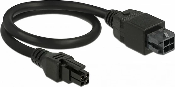 Kabllo zgjatëse DeLOCK 85377 Micro-Fit 3.0 4-pin, 0.3 m, e zezë