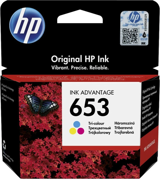 Ngjyrë për printer HP Ink Cartridge 653, tre ngjyra