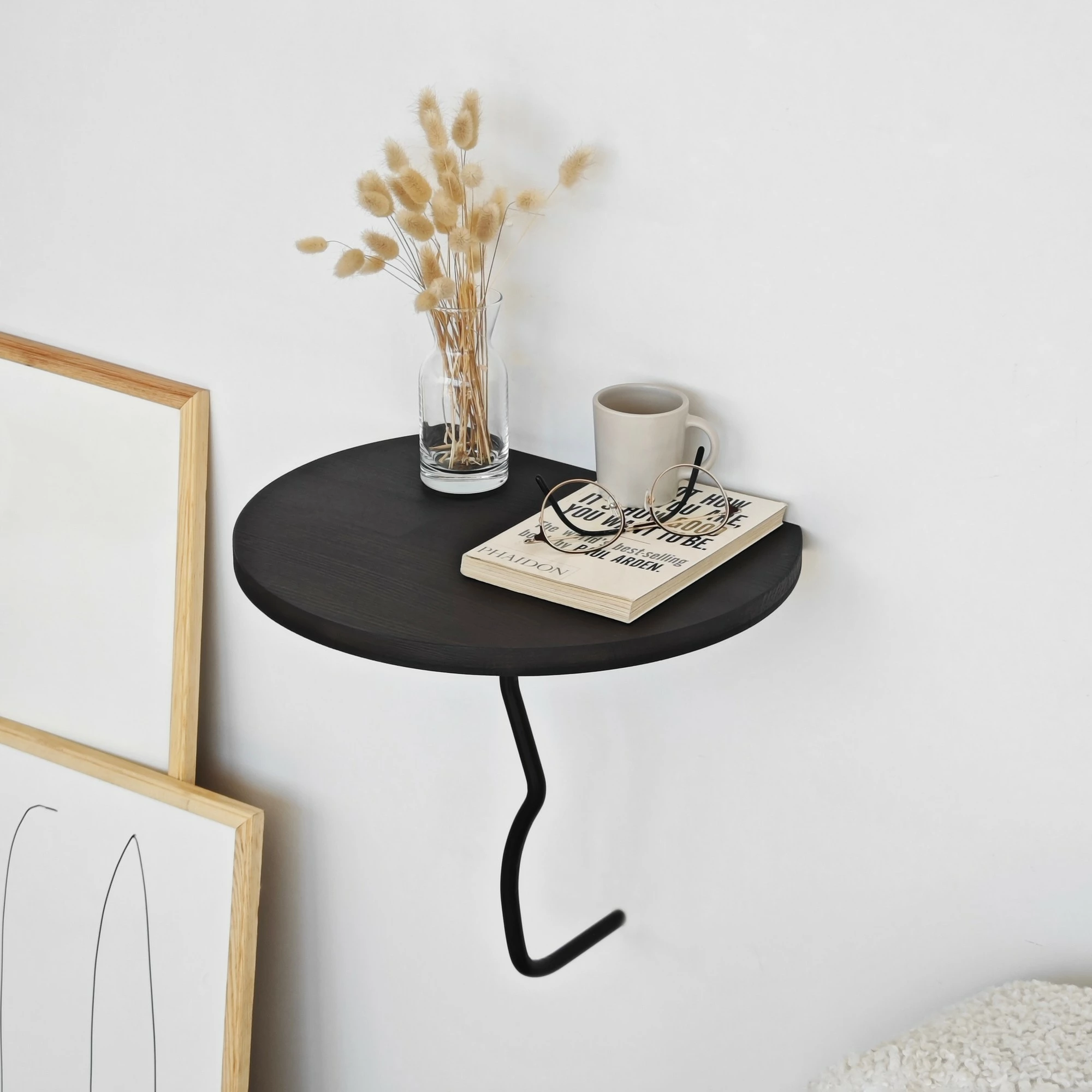 Raft muri Skye Decor Leo, i zi, antracit
