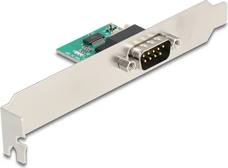Adapter USB 2.0 në RS-232 DeLOCK 90582, braket slot DB9, 0.3 m, gjelbër/inoks