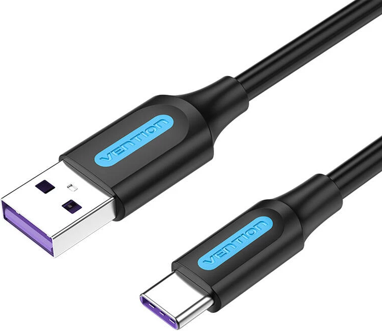 Kabllo USB 2.0 në USB-C Vention CORBF, 1m, e zezë