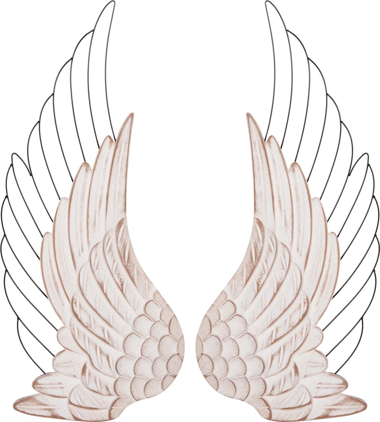 Dekor muri krahë FH4223 MDF në metal bardhë-zi 39x1,5x92Hcm