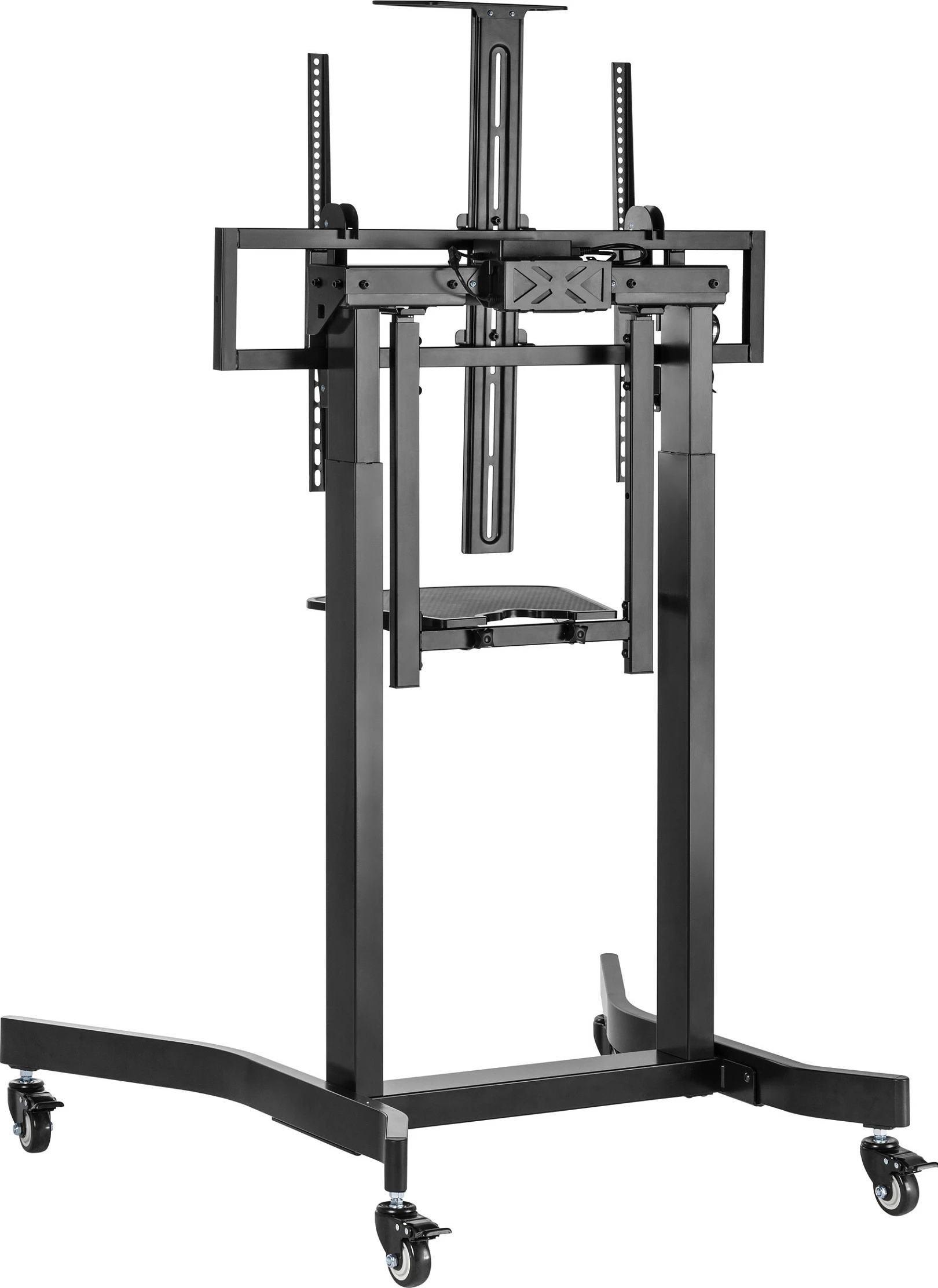 Stativ dyshemeje për TV/Monitor EQUIP 650633, 55"-100", VESA 800x600, me rrota, 120 kg, i zi