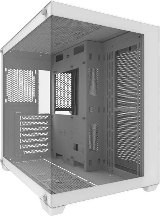 Kasë Darkflash C285P, Mini Tower, ATX/M-ATX/ITX, xham i temperuar, e bardhë