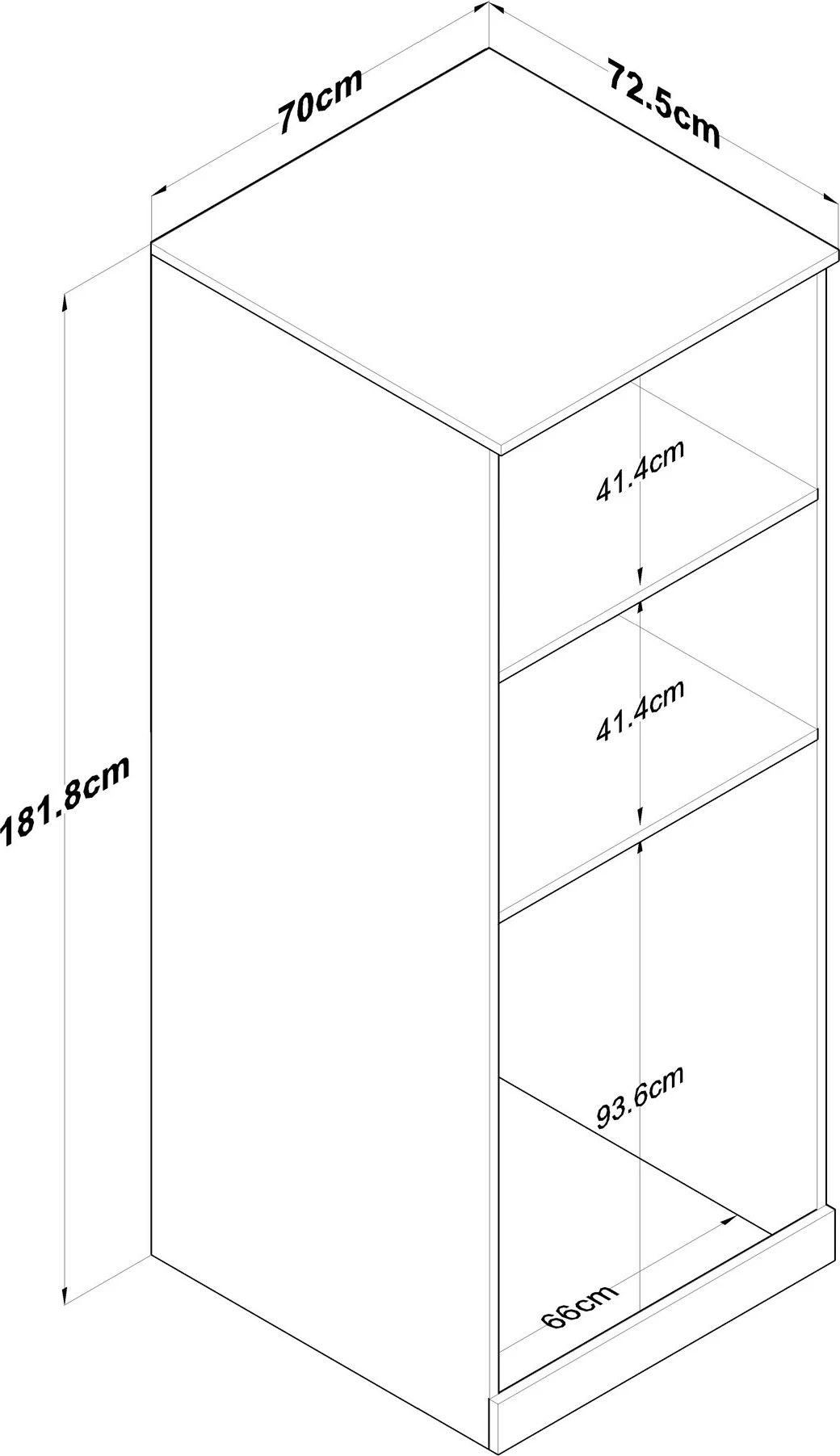 Dollap për lavatriçe, i bardhë, Hanah Home, KD109 - 3198