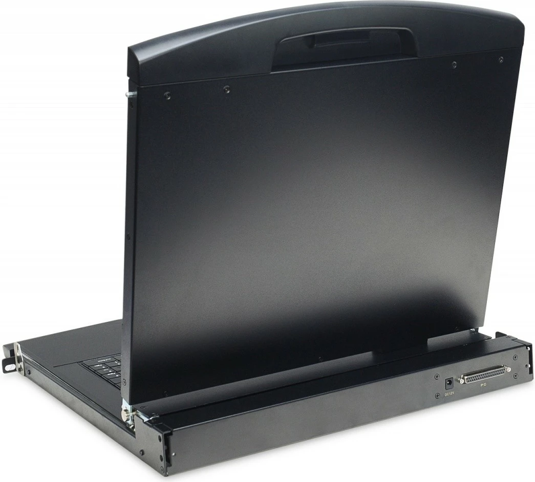 Konsolë rack Digitus DS-72210-2US me ekran 17", KVM 8 porta, tastierë US, touchpad, e zezë