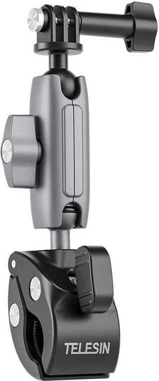 Mbajtës universal Telesin Crab Claw Clamp GP-HBM-001 për kamera sportive dhe smartphone, alumini