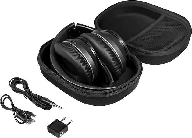 Kufje Bluetooth LogiLink, Active Noise Cancelling, Bluetooth 5.0, të zeza