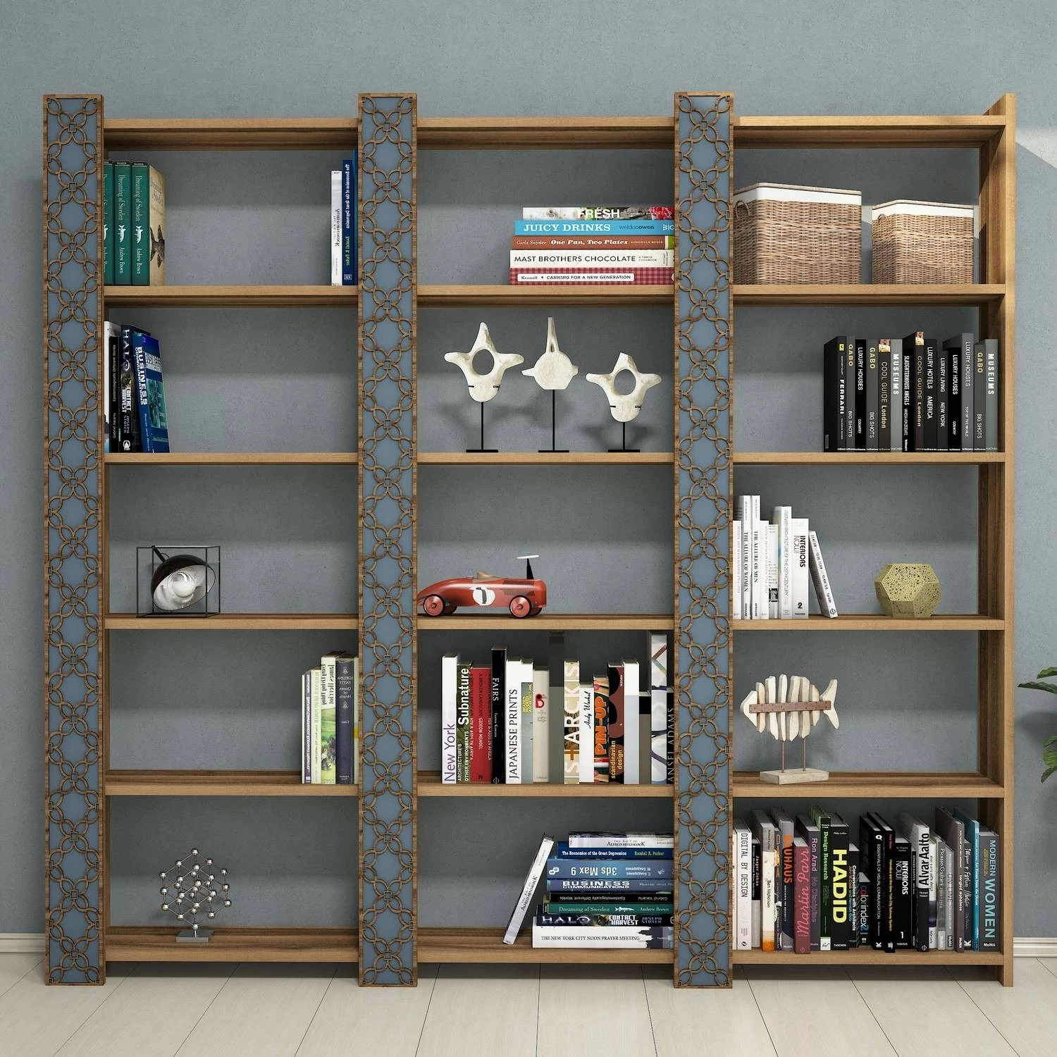 Raft librash Hanah Home City 3, ngjyrë arre dhe kalcedon