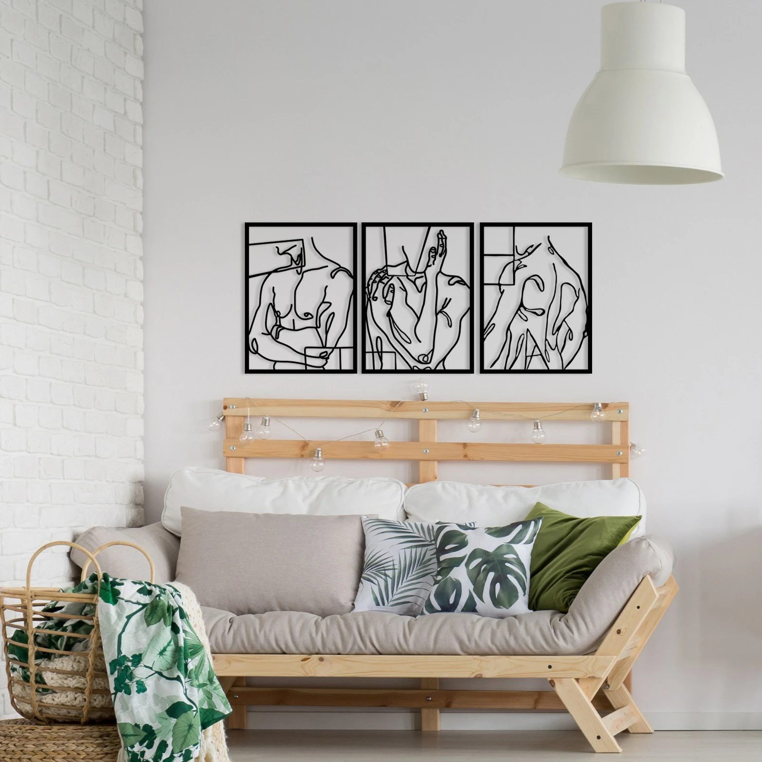 Aksesor dekorativ metalik për mur, Wallity, Cool Man 3