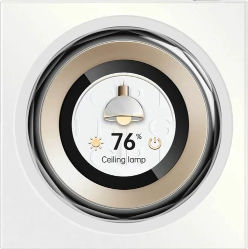 Switch smart me ekran AQARA Touchscreen Dial V1 EU DS-K01D, LCD 2.08\", Wi-Fi 2.4/5GHz + Zigbee 3.0 + Matter, i bardhë