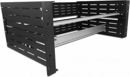 Kllapë shine DIN DeLOCK 19" 4U për rack, metal, e zezë