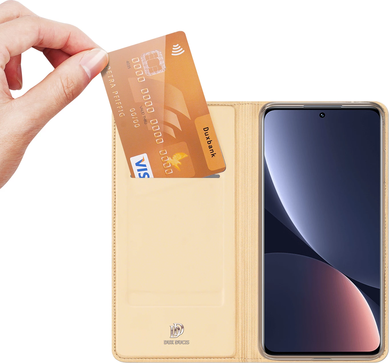 Mbështjellës Dux Ducis Skin Pro për Xiaomi 12 Pro, me kapak, Gold