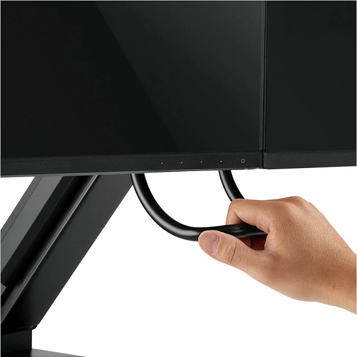 Mbajtëse monitori LogiLink 2-fish, 17-27", montim në tavolinë, e zezë