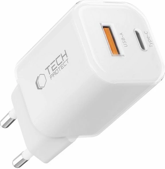 Karikues muri Tech-Protect NCM33W me 2 porta, 33W, i bardhë