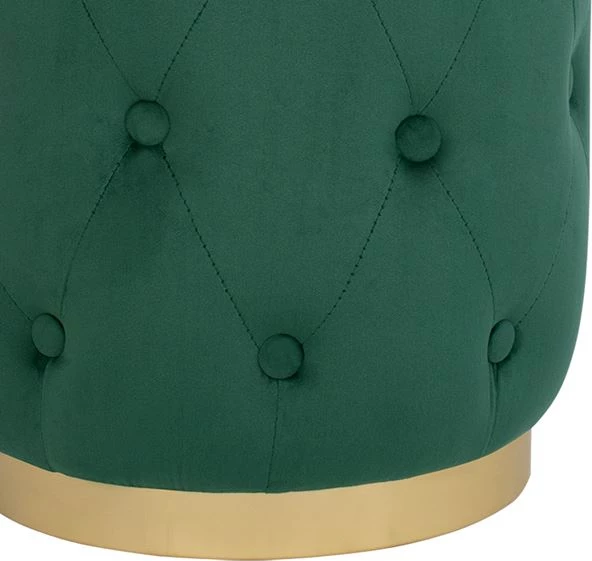 Karrige për bar kadife Torrie FH8405.03 ngjyrë cypress me bazë ari 37x46cm