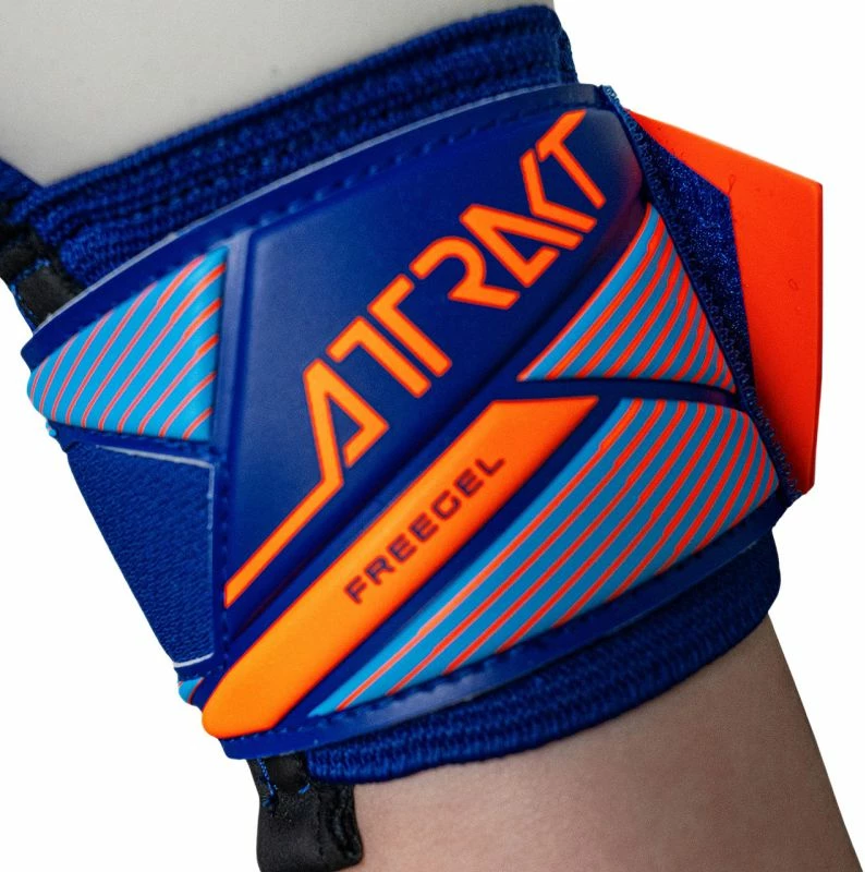 Doreza portieri Reusch Attrakt Freegel Advance për fëmijë, blu-portokalli [Madhësia: 9]