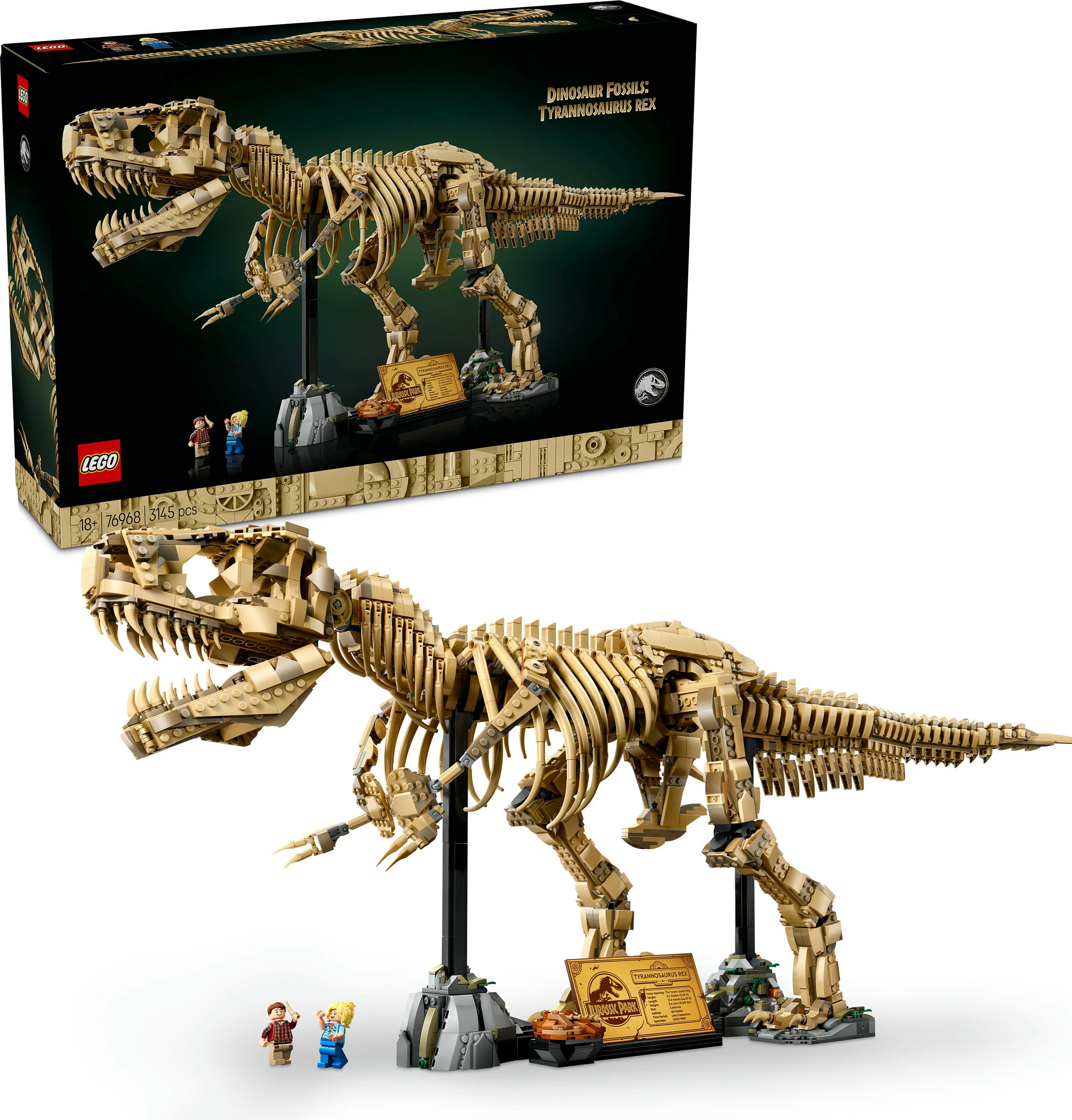 Set ndërtimi LEGO Jurassic World 76968 Dinosaur Fossils: Tyrannosaurus Rex, 3145 copë, Shumëngjyrësh