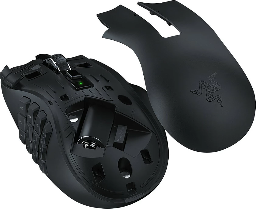 Maus Razer Naga V2 HyperSpeed, wireless + Bluetooth, 30000 DPI, i zi