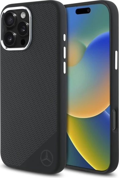 Mbështjellës Mercedes MEHMP16L23SUGDK për iPhone 16 Pro 6.3", silikon, MagSafe, i zi