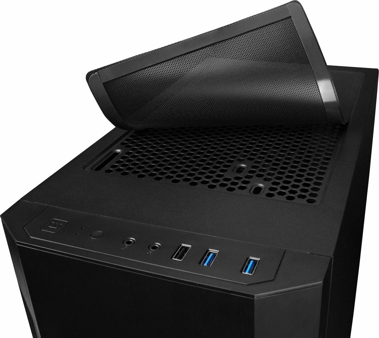 Kasë Chieftec Elox AS-01B-OP Midi Tower ATX/Micro-ATX/Mini-ITX, pa furnizues rryme, e zezë