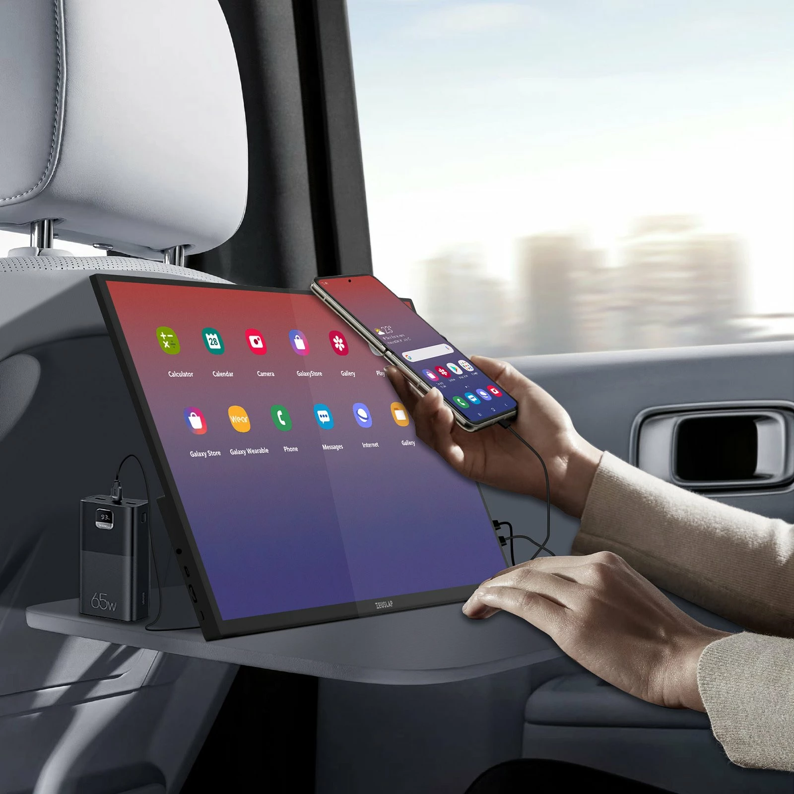 Monitor portativ Zeuslap P16T 16" WUXGA IPS touchscreen 60Hz, i zi, set me kabllo dhe mbështjellës