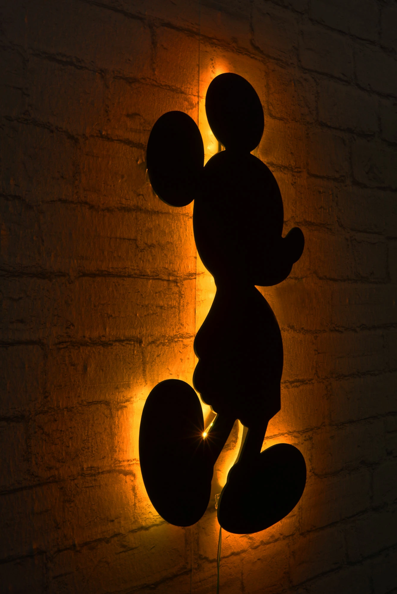 Ndriçim dekorativ LED Mickey Mouse, ngjyrë e verdhë