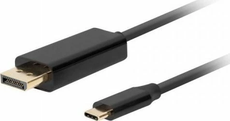 Kabllo USB-C në DisplayPort Lanberg CA-CMDP-10CU-0005-BK 0.5 m 4K 60Hz, e zezë