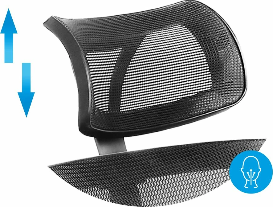 Karrige zyre ergonomike Huzaro Manager 2.1, Mesh HD, me rrota, max 130 kg, e zezë
