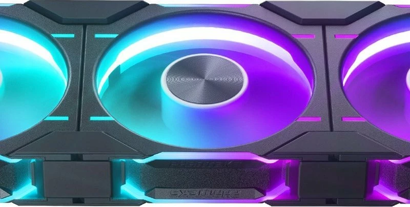 Ventilator kasë PC Phanteks D30-120 D-RGB Reverse, 120mm, PWM 4-pin, 3 copë, i zi