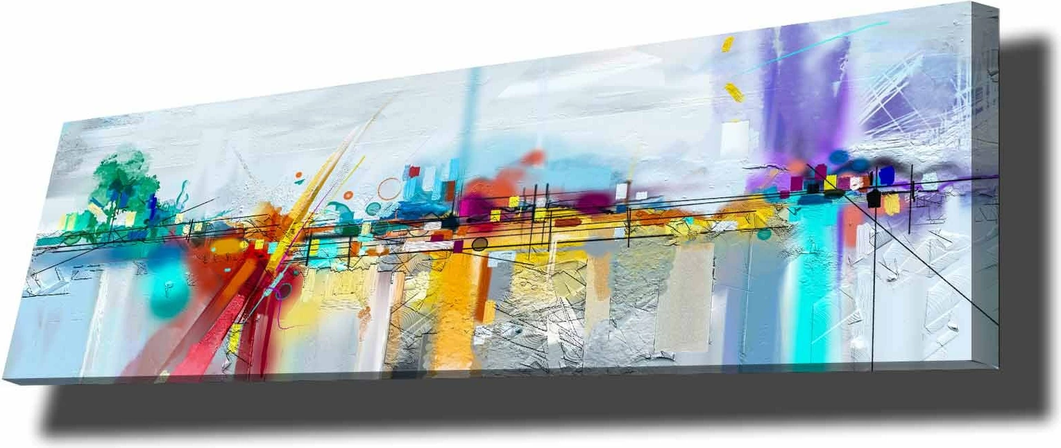 Pikturë dekorative në kanavacë, shumëngjyrëshe, 30x90cm, 3090NISC-012