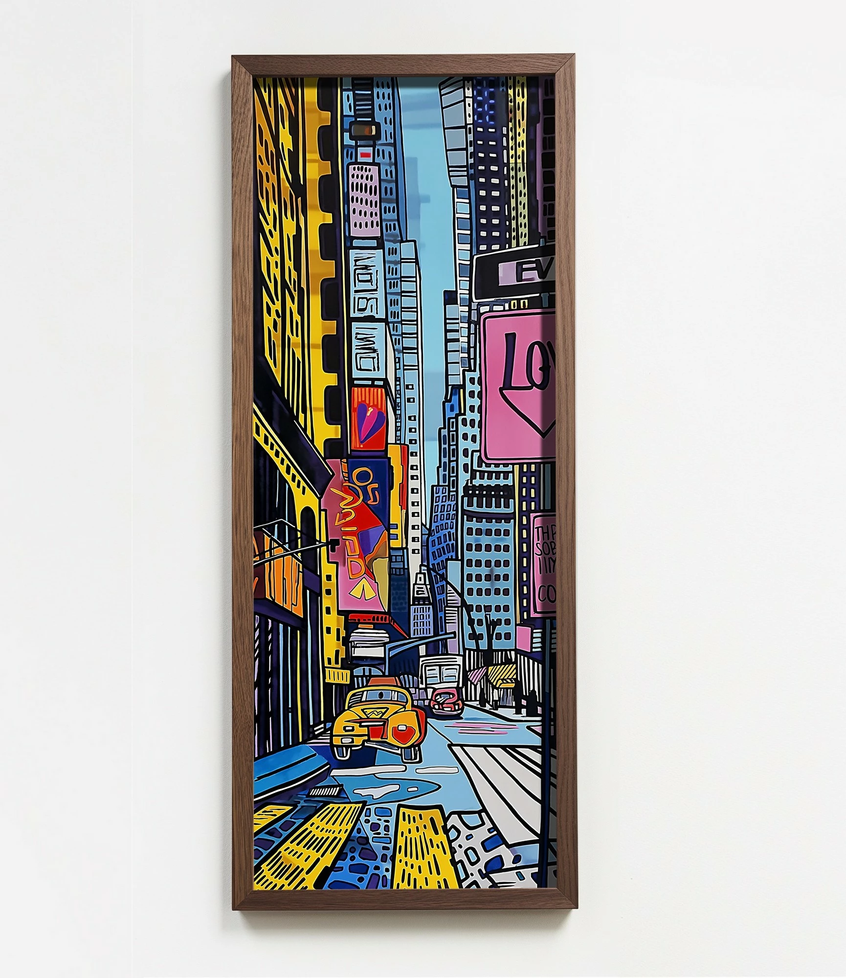 Pikturë dekorative me kornizë MDF, Wallity, LONG018-S/120-40, shumëngjyrëshe, 40x120cm