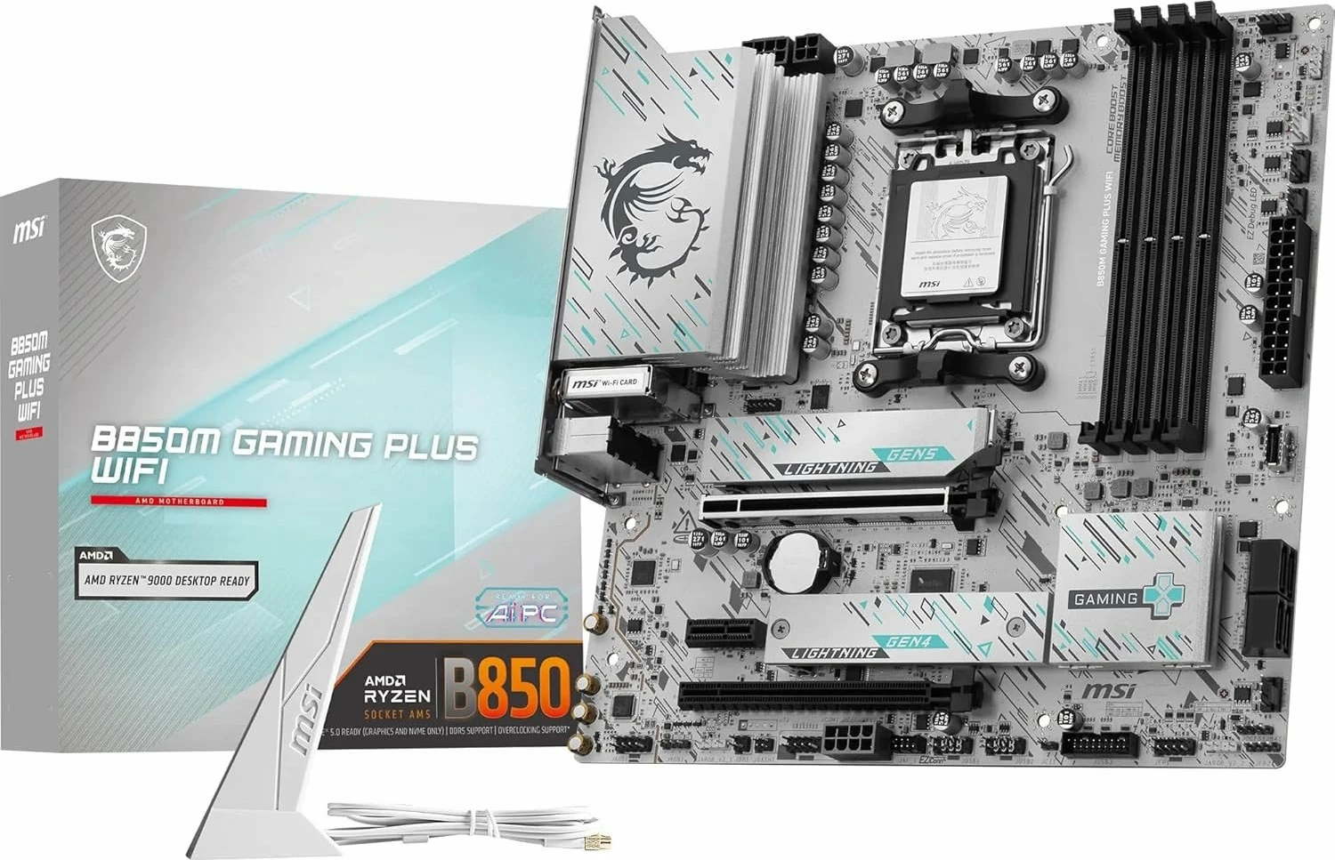 Pllakë amë MSI B850M Gaming Plus WiFi, Micro ATX, AM5, DDR5