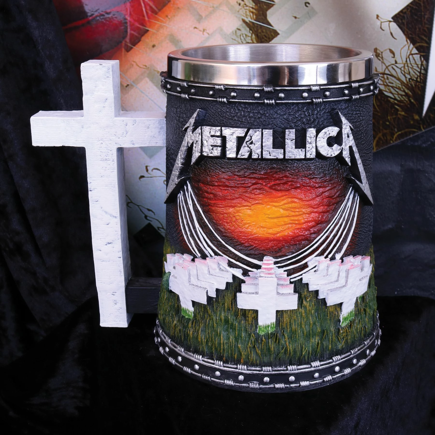 Mug NEMESIS NOW Metallica Master of Puppets, 18 cm, rrëshirë me insert inox