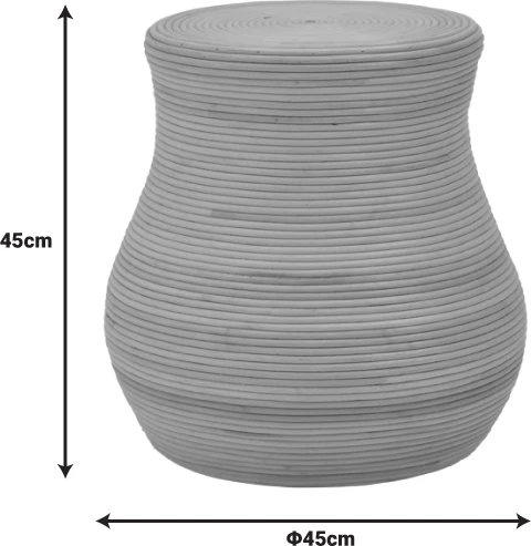 Karrige për bar Bulaten Inart prej rattani, ngjyrë natyrale, D45x45cm