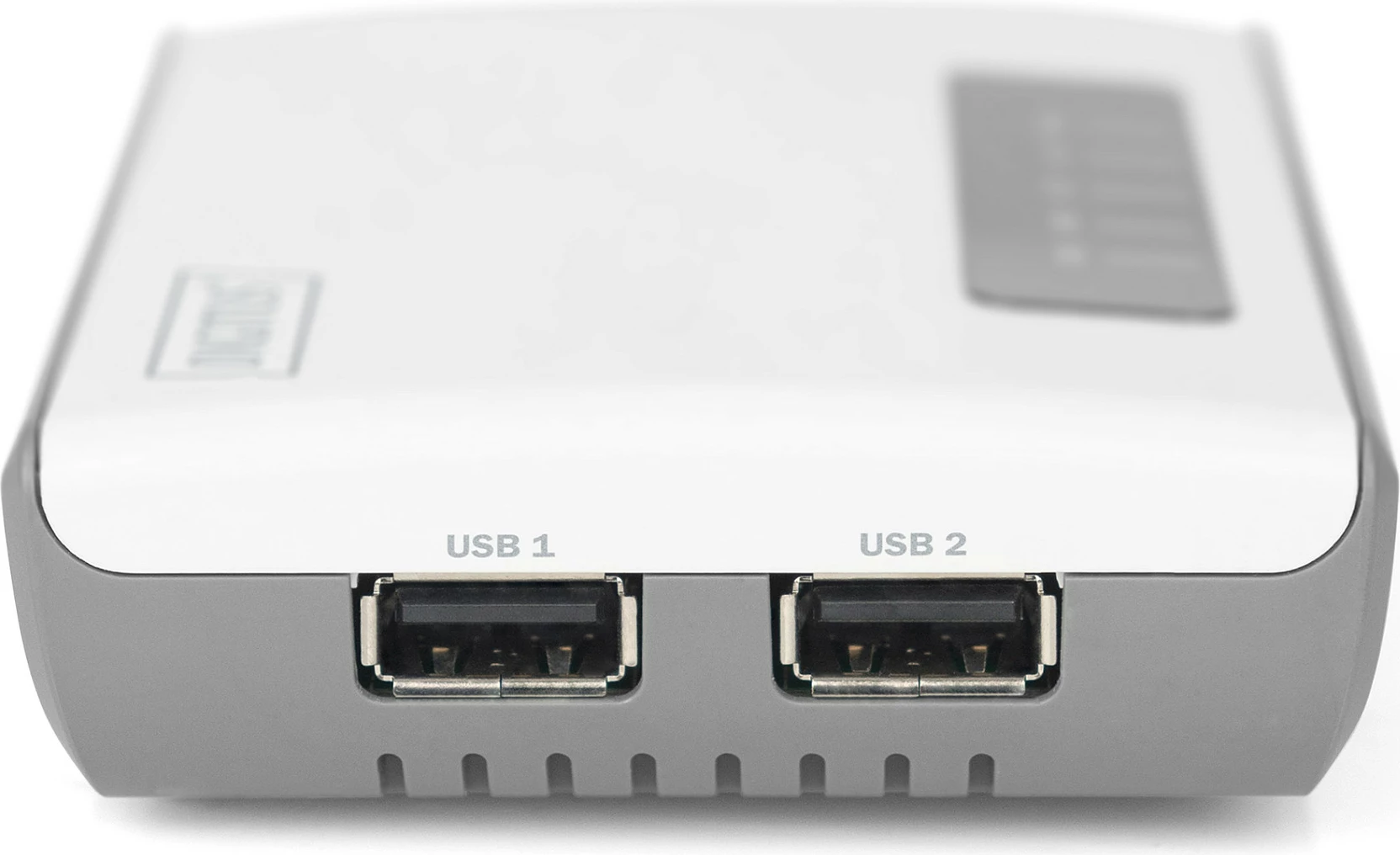 Server rrjeti USB Digitus 2-Port USB 2.0, Wi-Fi 300Mbps, Ethernet, i bardhë