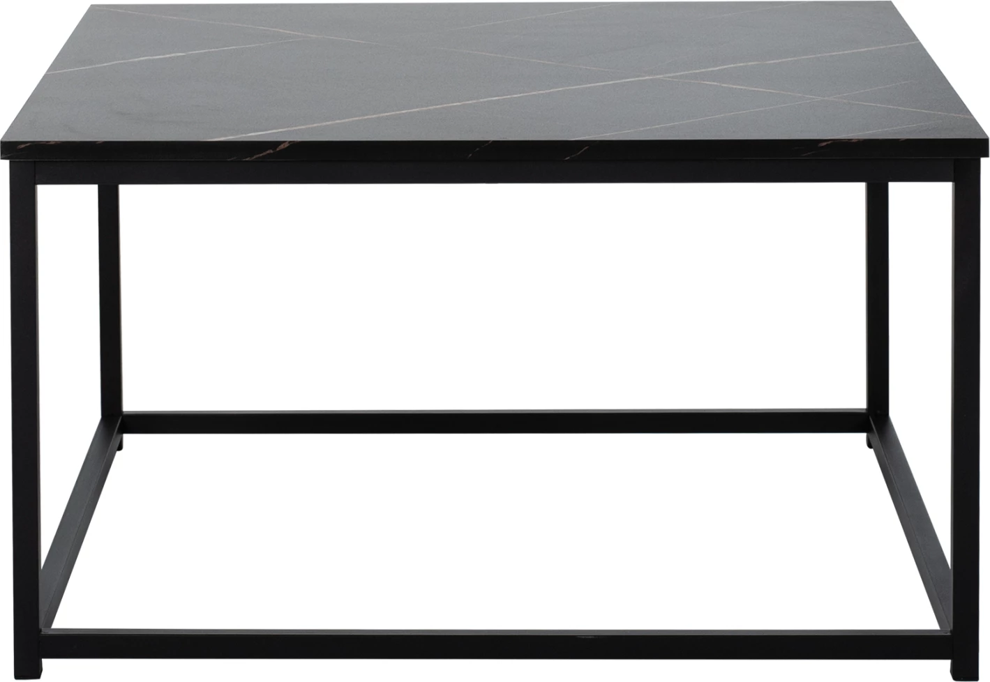 Tavolinë kafeje BRAYLEN FH8942.13 katrore me melaminë pamje mermeri të zi 75x75x43H cm