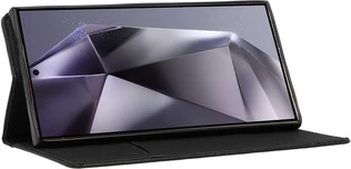 Mbështjellës Onasi Velvet Leather Flip Cover për Samsung Galaxy A17, lëkurë, mbyllje magnetike, xhepa për karta, i zi