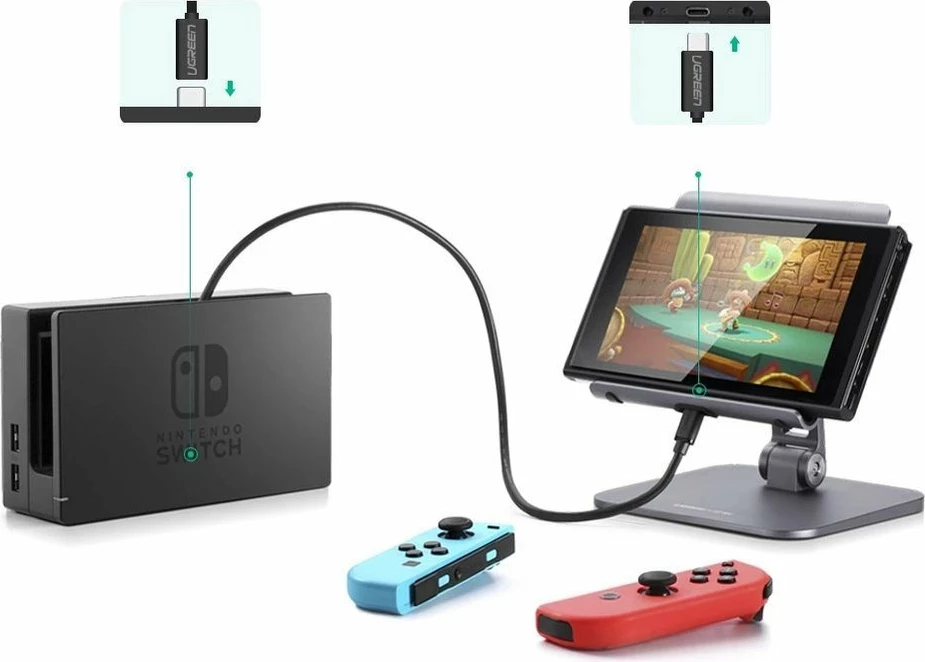 Kabllo zgjatues USB-C Ugreen 40574, 0.5m, E zezë