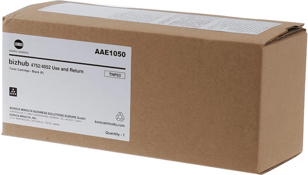 Toner, Konica Minolta TNP63 AAE1050 (AAE1011), rendiment 25000 faqe, madhësi standarde, e zezë