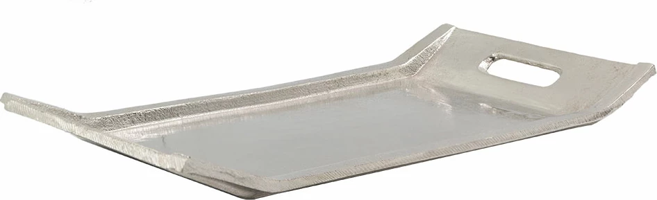 Tabaka dekorative, alumin, ngjyrë argjendi, 37x20x4cm