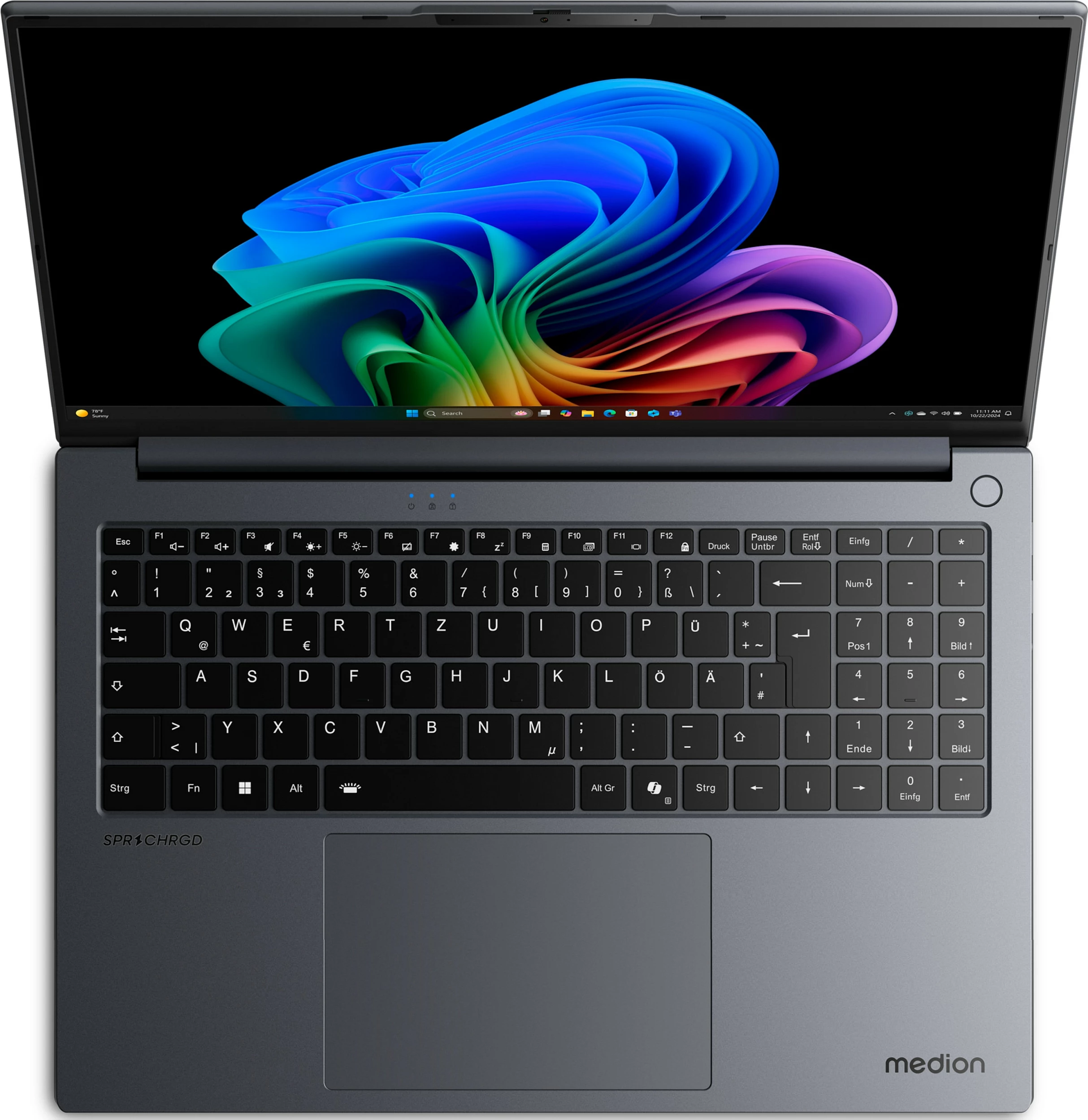 Laptop Medion SPRCHRGD 16 S1 OLED, Intel Core Ultra 7, 32GB RAM, 1TB SSD, 16" 2.8K, Windows 11 Home, gri