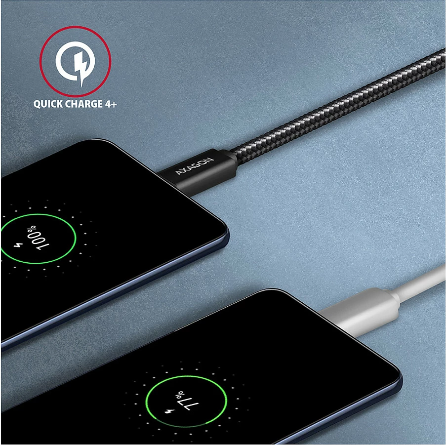 Kabl USB-C Axagon BUCM32-CM10AB, USB 3.2 Gen 2, 1m, i zi
