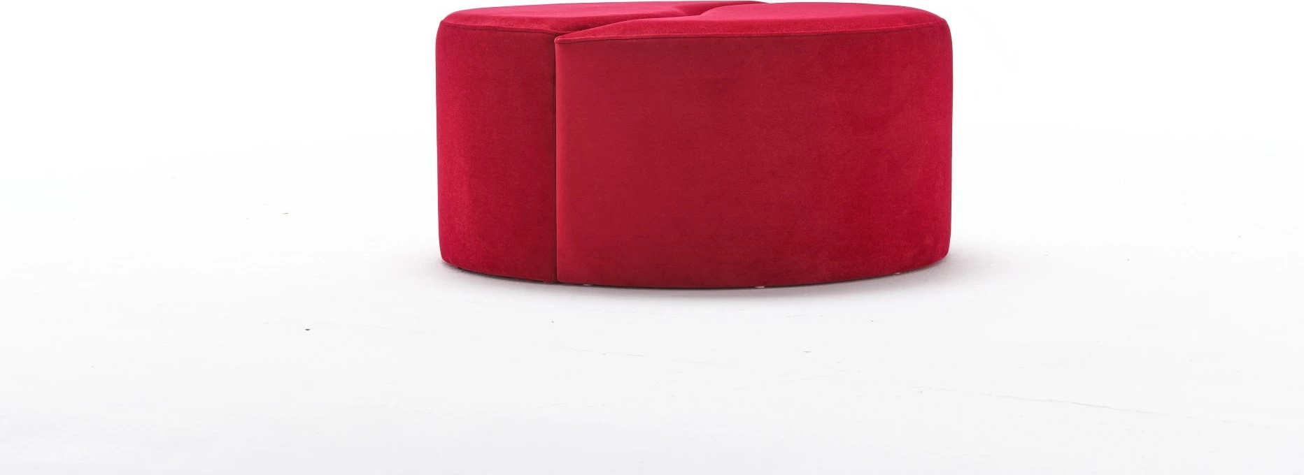 Puf i kuq prej kadifeje, Atelier del Sofa, Alis Puf, 80x40x80cm